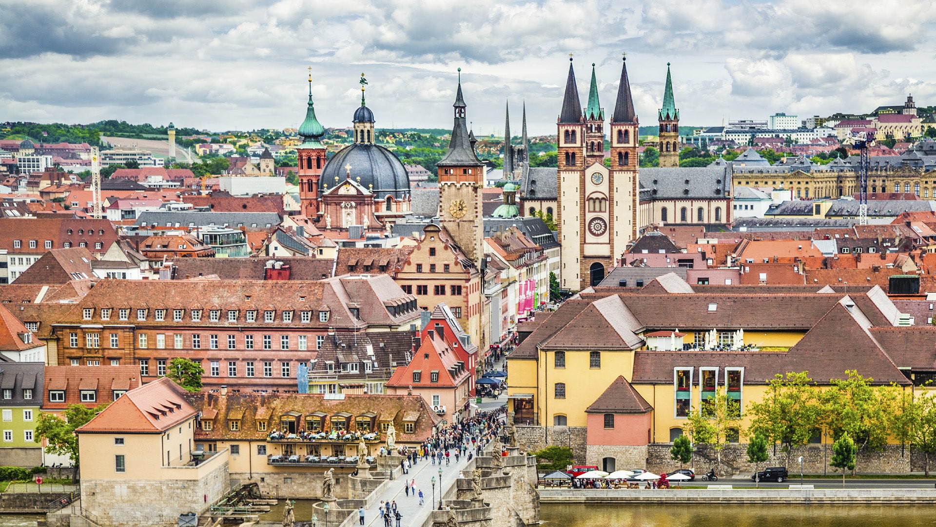 Historic city of Wurzburg, Franconia, Bavaria, Germany