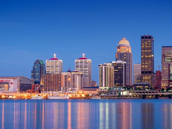 Louisville, Kentucky skyline.