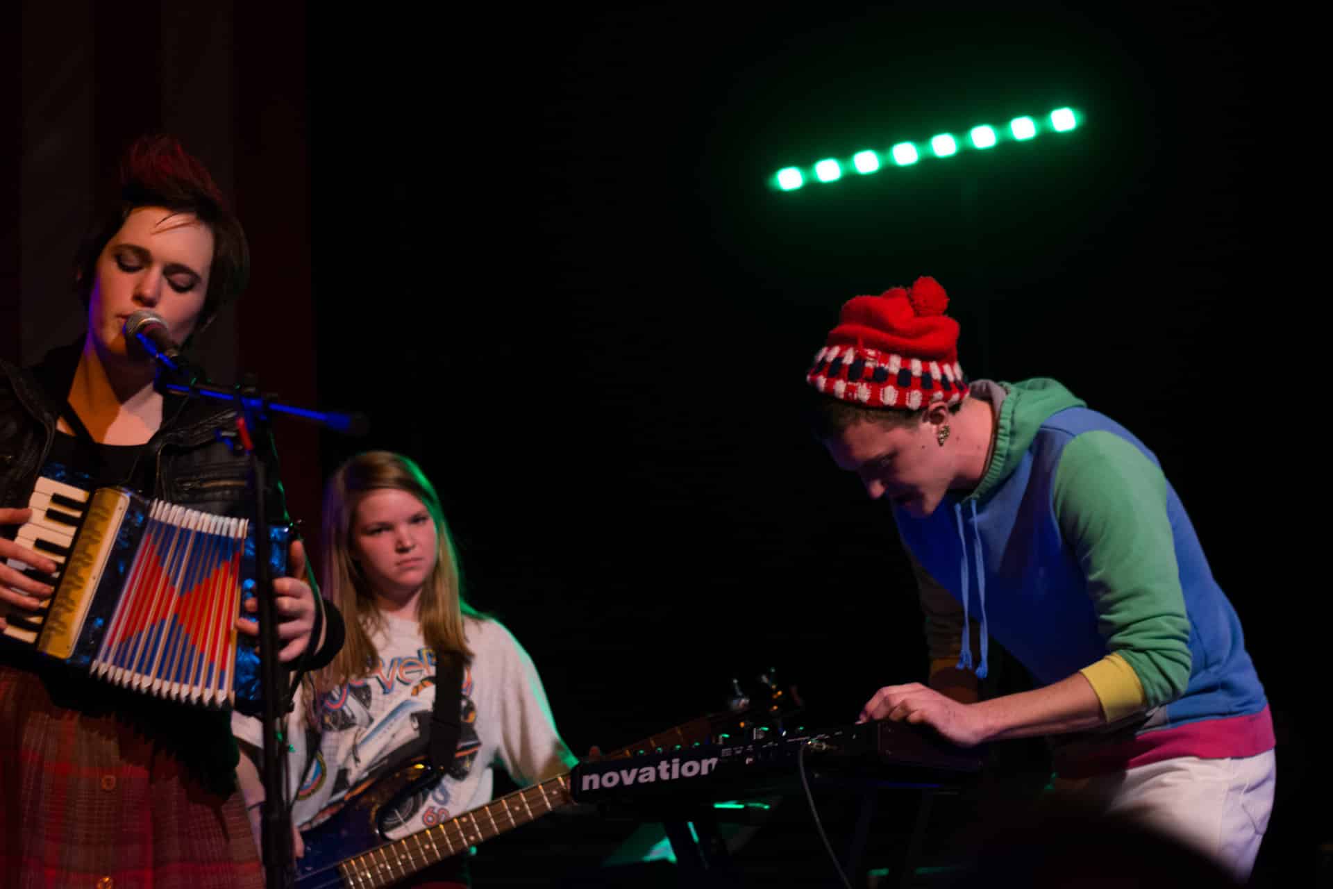 A team playing at Battle of the Bands.