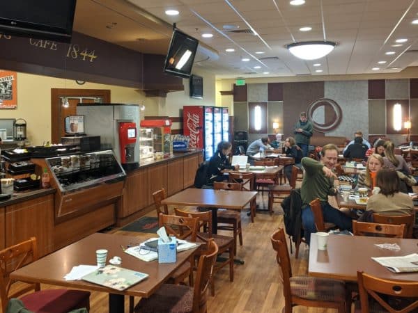 AJ's cafe on campus