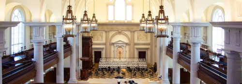 A view of the interior of Hillsdale College’s Christ Chapel