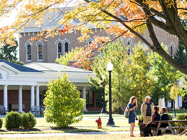 An exterior shot of the Grewcock building
